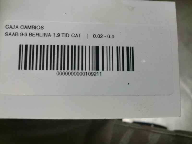 Recambio de caja cambios para saab 9-3 berlina 1.9 tid cat referencia OEM IAM 06002727F5  97119