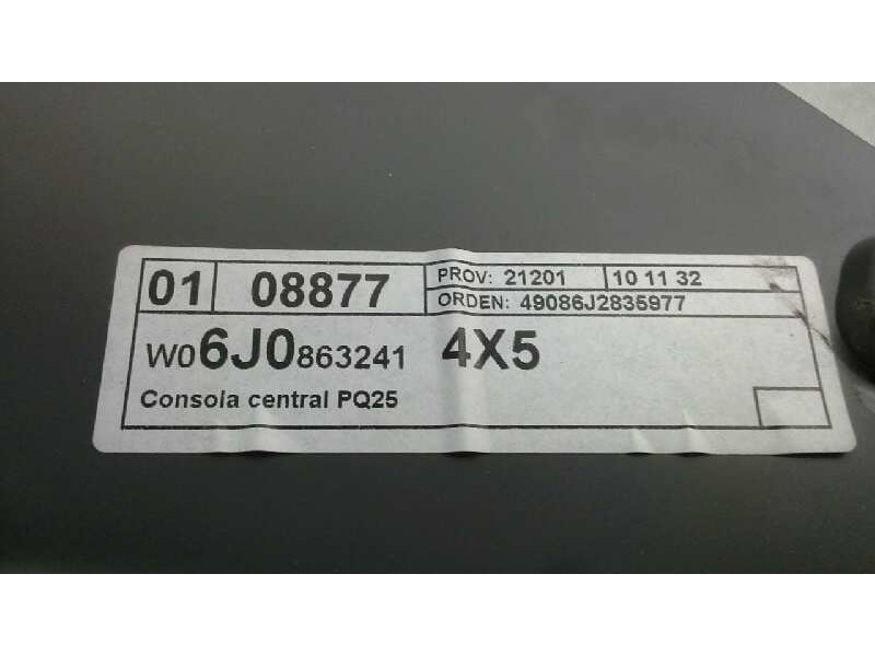 Recambio de consola central para seat ibiza sc (6j1) reference referencia OEM IAM W06J0863241  