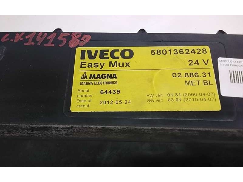 Recambio de modulo electronico para iveco eurocargo fg 80 e tráfico urbano referencia OEM IAM 5801362428  
