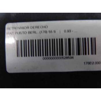 Recambio de retrovisor derecho para fiat punto berl. (176) 55 s referencia OEM IAM   