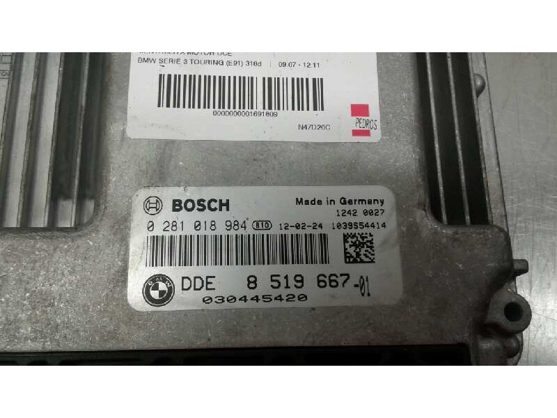 Recambio de centralita motor uce para bmw serie 3 touring (e91) 318d referencia OEM IAM 0281081984 030445420 