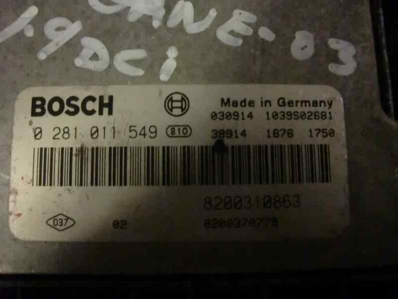 Recambio de centralita motor uce para renault megane ii berlina 5p 1.9 dci diesel referencia OEM IAM 0281011549 205 98583