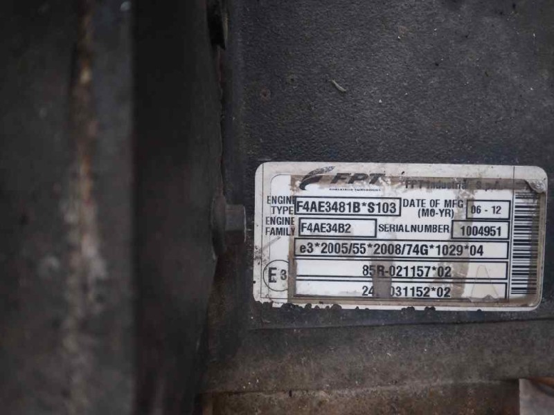 Recambio de motor completo para iveco eurocargo fg 80 e tráfico urbano referencia OEM IAM F4AE3481B  