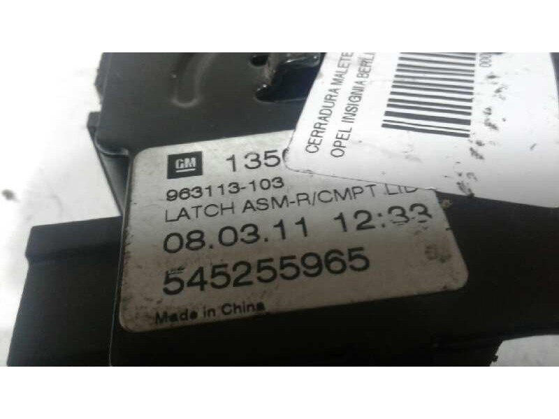 Recambio de cerradura maletero / porton para opel insignia berlina sport 4x4 referencia OEM IAM 545255965  