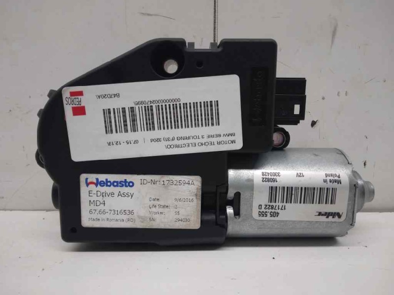 Recambio de motor techo electrico para bmw serie 3 gran turismo (f34) 320d referencia OEM IAM   