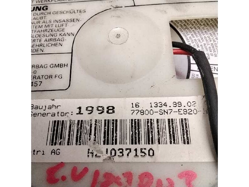 Recambio de airbag delantero izquierdo para honda accord berlina (cg7-9/ch1-7) 2.0 td referencia OEM IAM 77800SN7E820N2  