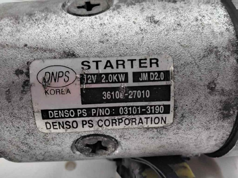 Recambio de motor arranque para hyundai tucson (jm) 2.0 crdi cat referencia OEM IAM 3610027010 031013190 