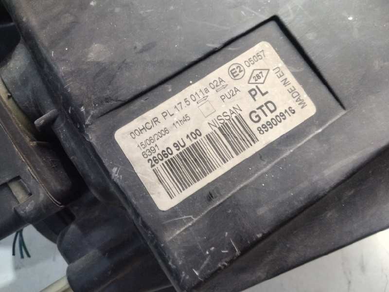 Recambio de faro izquierdo para nissan note (e11e) acenta referencia OEM IAM 260609U10A  