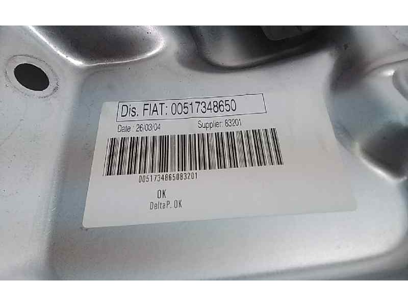 Recambio de elevalunas delantero derecho para fiat idea (135) 1.9 multijet active plus referencia OEM IAM 00517348650  