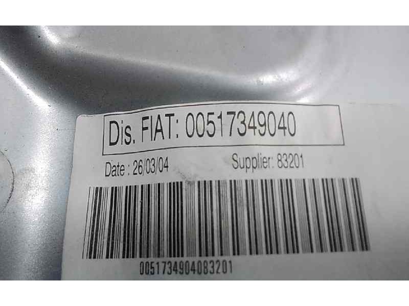 Recambio de elevalunas trasero derecho para fiat idea (135) 1.9 multijet active plus referencia OEM IAM 00517349040  