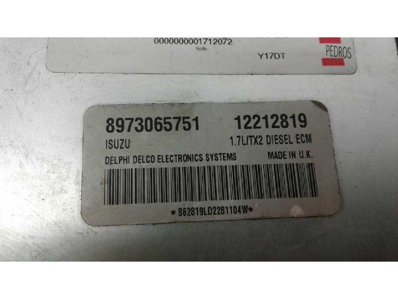 Recambio de centralita motor uce para opel astra g berlina club referencia OEM IAM 8973065751 157 12212819