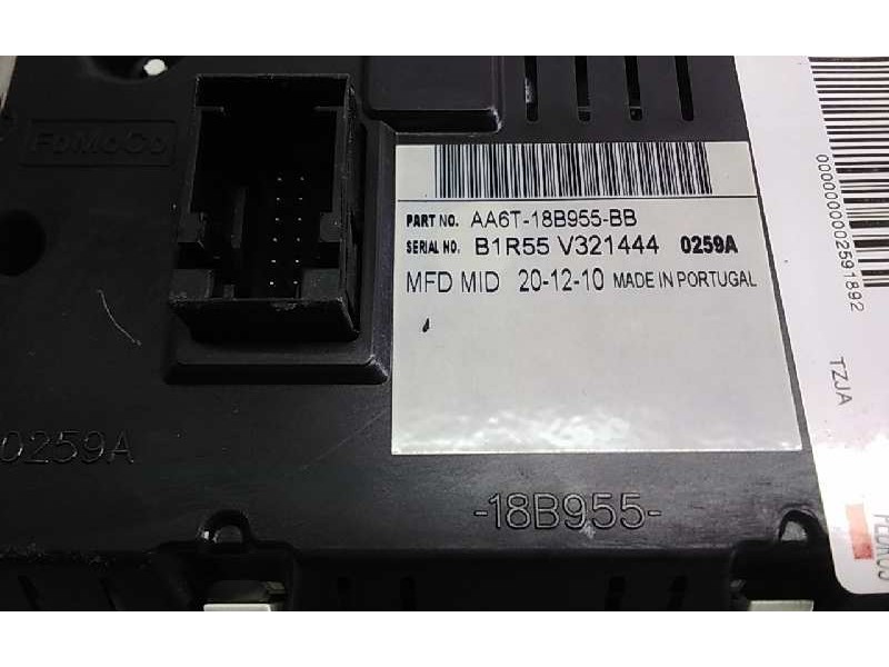 Recambio de pantalla multifuncion para ford fiesta (cb1) trend referencia OEM IAM AA6T18B955BB  