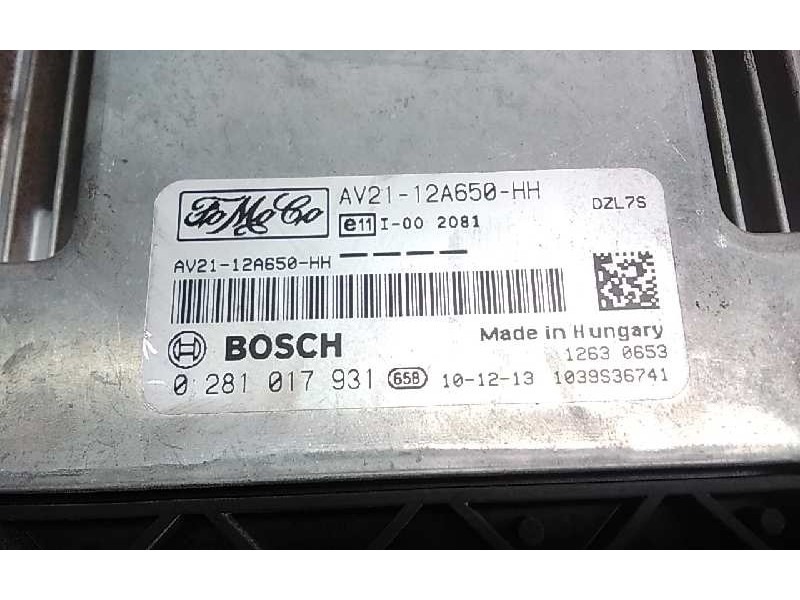 Recambio de centralita motor uce para ford fiesta (cb1) trend referencia OEM IAM AV221A650HH  