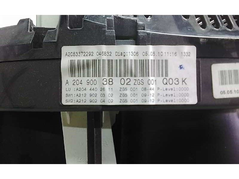 Recambio de cuadro instrumentos para mercedes clase c (w204) berlina c 220 cdi blueefficiency (204.002) referencia OEM IAM A2045