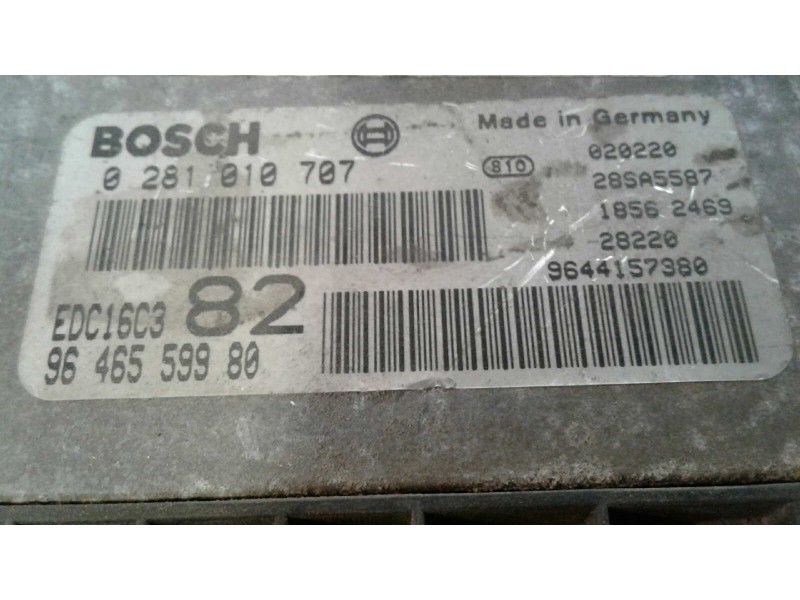 Recambio de centralita motor uce para peugeot 206 berlina 1.4 hdi referencia OEM IAM 0281010707  