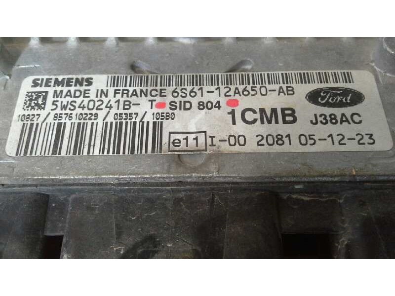Recambio de centralita motor uce para ford fiesta (cbk) ambiente referencia OEM IAM 5WS40241B J38AC J38AC