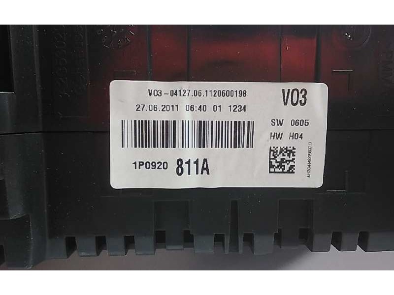 Recambio de cuadro instrumentos para seat leon (1p1) reference referencia OEM IAM 1P0920811A  