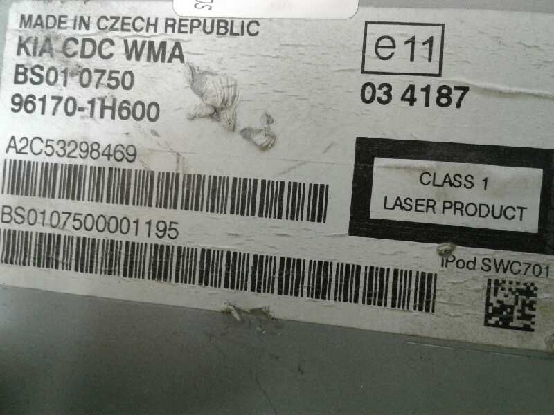 Recambio de sistema audio / radio cd para kia cee´d emotion referencia OEM IAM 96170-1H600  