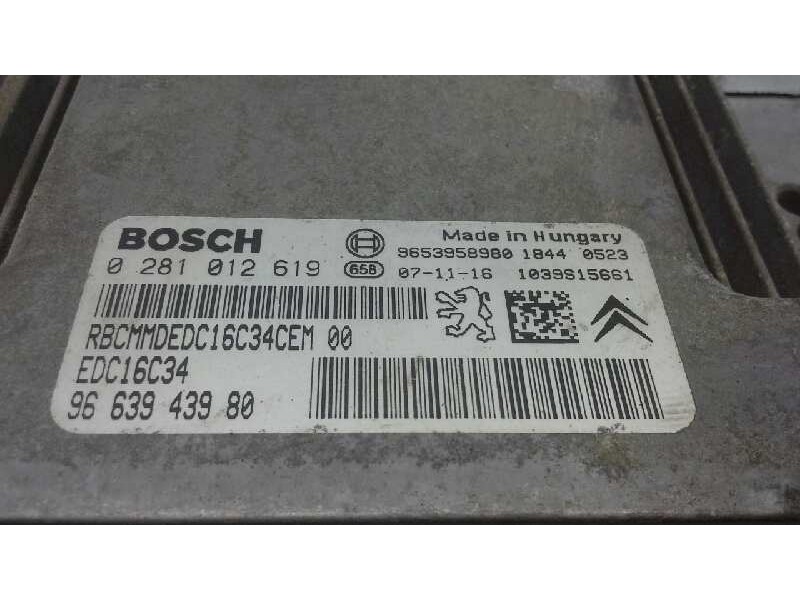 Recambio de centralita motor uce para peugeot partner (s2) combi plus referencia OEM IAM 0281012619 9663943980 