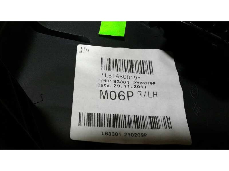 Recambio de guarnecido puerta trasera izquierda para hyundai ix35 style awd referencia OEM IAM   