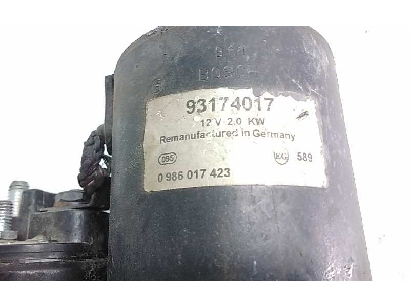 Recambio de motor arranque para opel zafira a elegance referencia OEM IAM 0986017423  