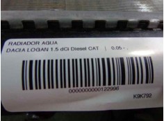 Recambio de radiador agua para dacia logan 1.5 dci diesel cat referencia OEM IAM    2