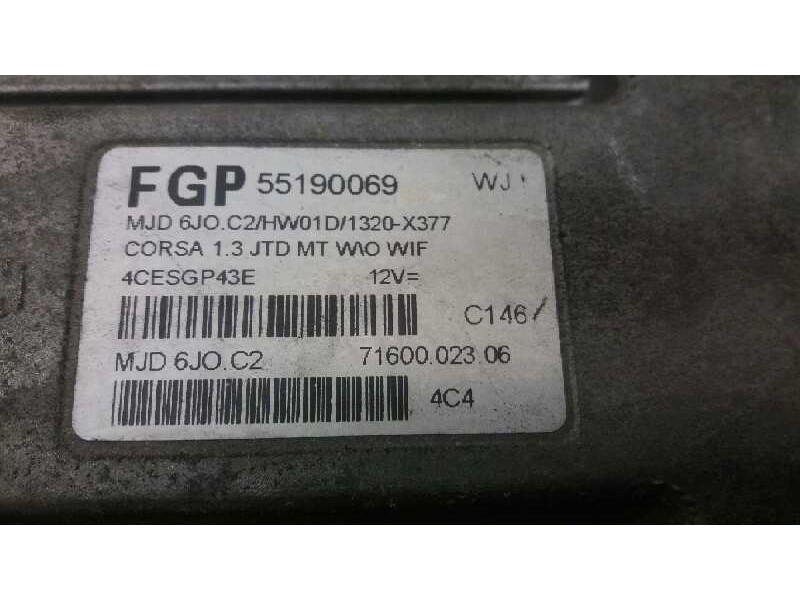 Recambio de centralita motor uce para opel corsa c corsavan referencia OEM IAM 55190069 221 