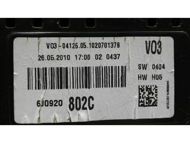 Recambio de cuadro instrumentos para seat ibiza (6j5) fr referencia OEM IAM 6J0920803BX  