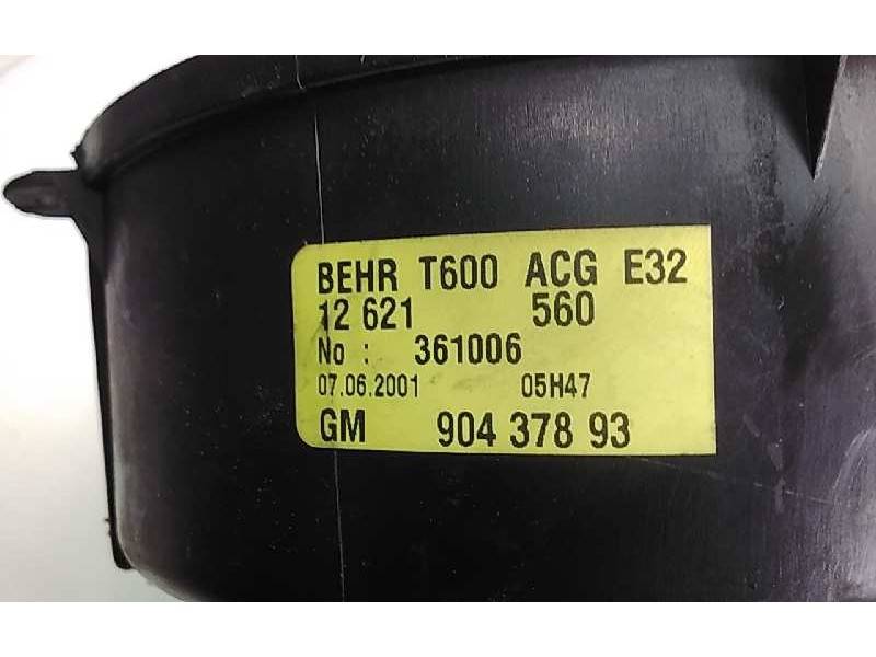 Recambio de motor calefaccion para opel zafira a 2.0 dti referencia OEM IAM 90437893  