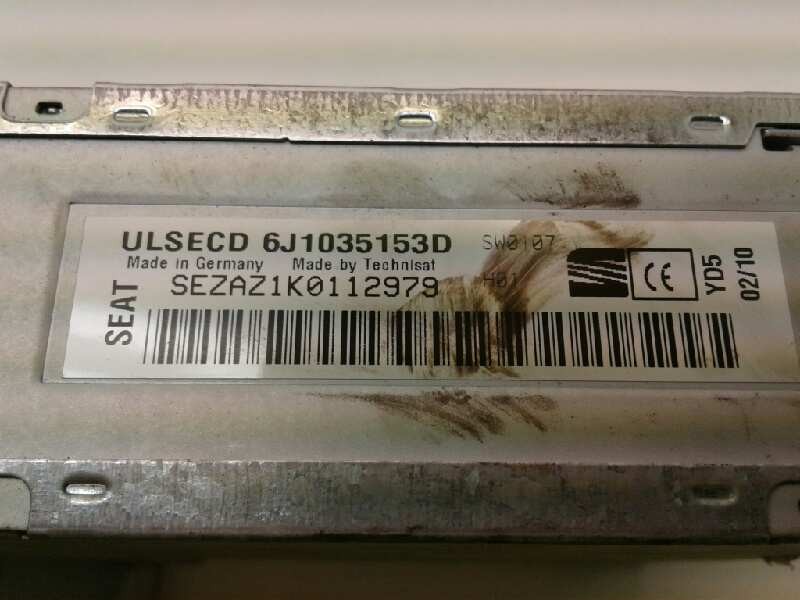 Recambio de sistema audio / radio cd para seat ibiza (6j5) ecomotive referencia OEM IAM 6J1035153D SEZAZ1K0112979 
