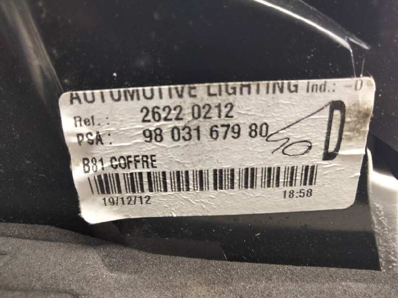 Recambio de piloto trasero derecho porton para citroen ds5 2.0 hdi fap referencia OEM IAM 9803167989  