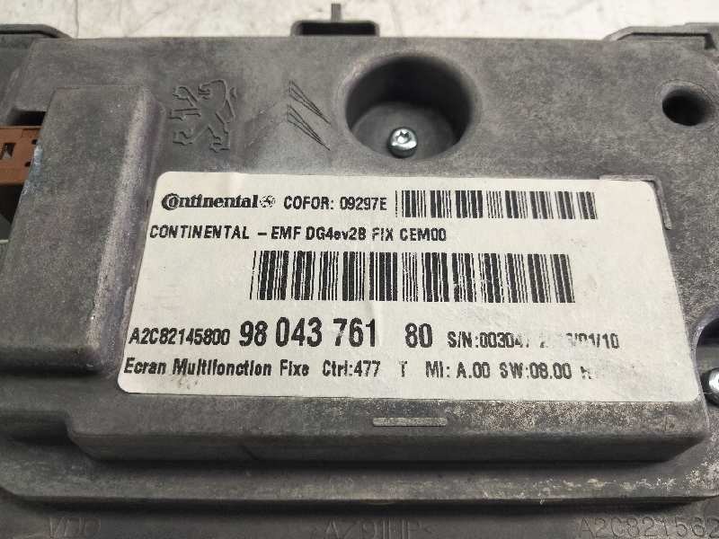 Recambio de pantalla multifuncion para citroen ds5 2.0 hdi fap referencia OEM IAM 9804376180  