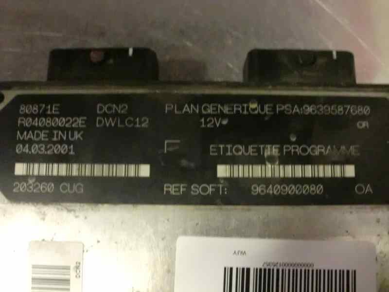 Recambio de centralita motor uce para peugeot 306 break referencia OEM IAM 9639587680 80871E R04080022E