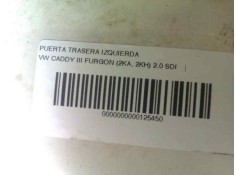 Recambio de puerta trasera derecha para volkswagen caddy ka/kb (2k) referencia OEM IAM   