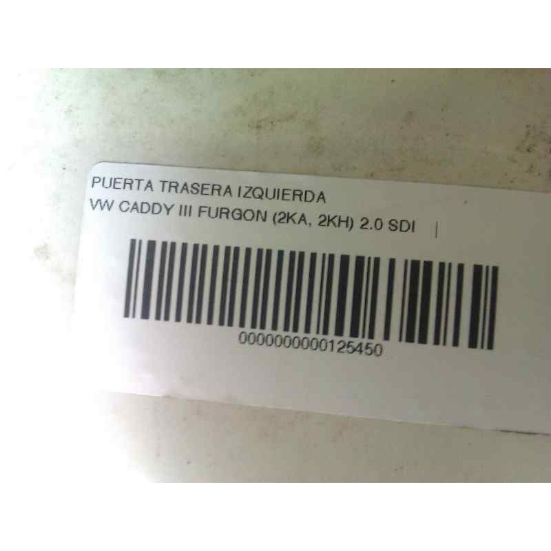 Recambio de puerta trasera derecha para volkswagen caddy ka/kb (2k) referencia OEM IAM   