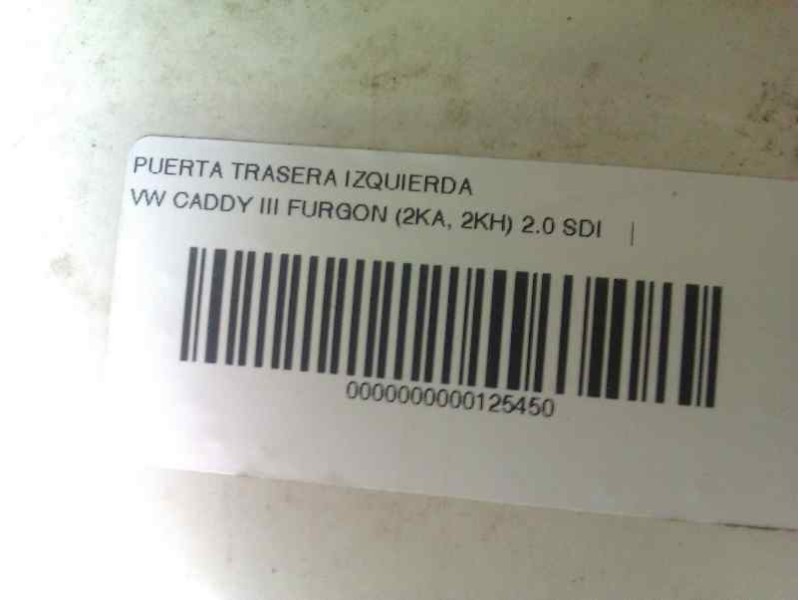 Recambio de puerta trasera derecha para volkswagen caddy ka/kb (2k) referencia OEM IAM   