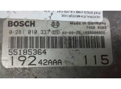 Recambio de centralita motor uce para fiat stilo (192) 1.9 jtd cat referencia OEM IAM 0281010337 198  2