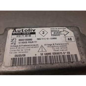 Recambio de centralita airbag para peugeot 308 1.6 16v hdi referencia OEM IAM 9665100080 610714900 
