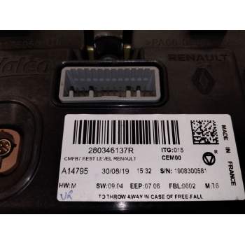Recambio de pantalla multifuncion para renault zoe furgoneta/hatchback (bfm_) electric (bfma, bfmb) referencia OEM IAM 280346137