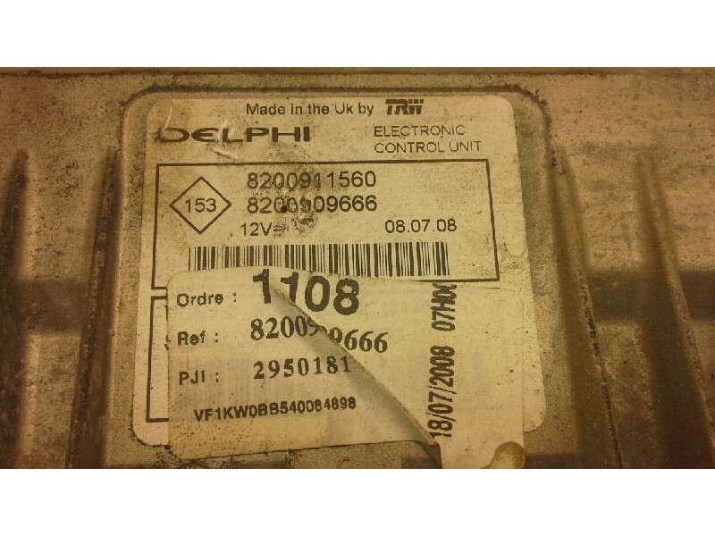 Recambio de centralita motor uce para renault kangoo (f/kc0) luxe privilege referencia OEM IAM 8200911560 212 