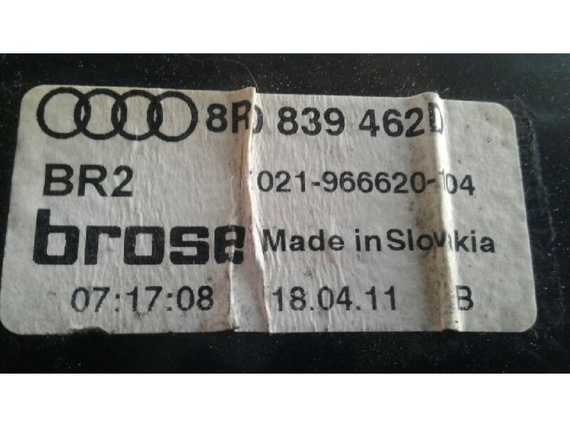 Recambio de elevalunas trasero derecho para audi q5 (8r) 2.0 tdi (125kw) referencia OEM IAM 8R0839462D  