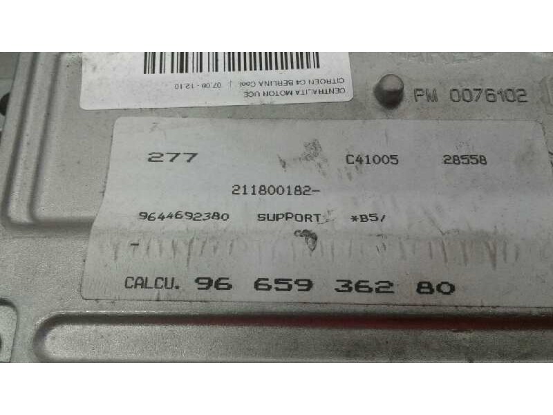 Recambio de centralita motor uce para citroen c4 berlina cool referencia OEM IAM 9665936280 307 