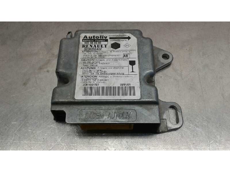 Recambio de centralita airbag para renault kangoo (f/kc0) rapid referencia OEM IAM 600589600  
