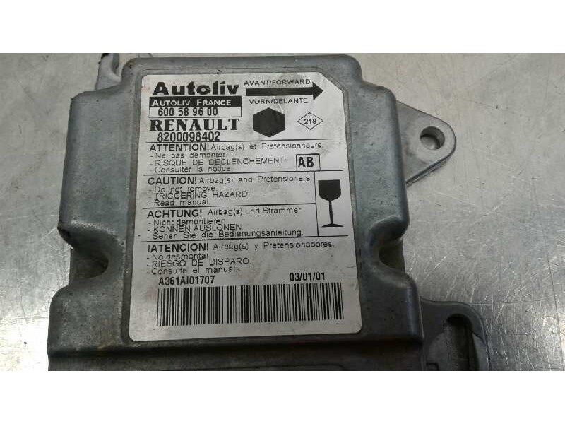 Recambio de centralita airbag para renault kangoo (f/kc0) rapid referencia OEM IAM 600589600  