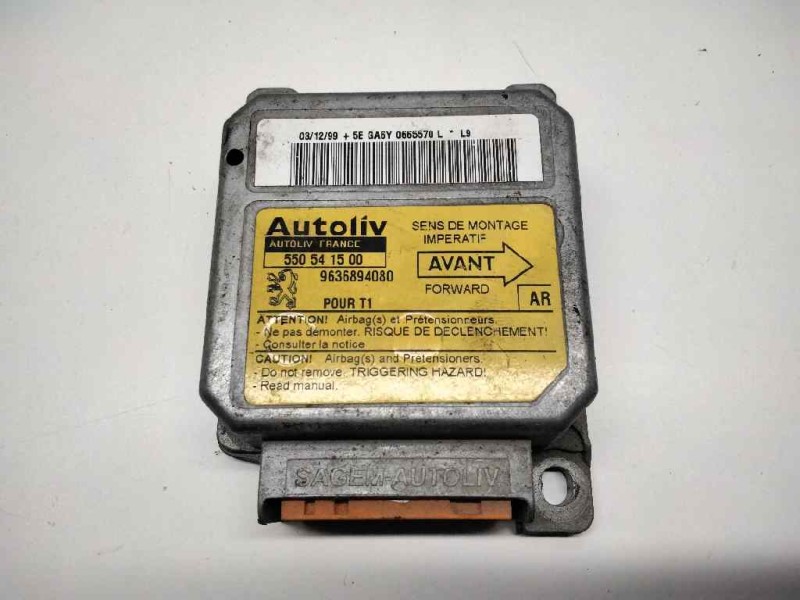 Recambio de centralita airbag para peugeot 206 berlina 1.4 referencia OEM IAM 9636894080  