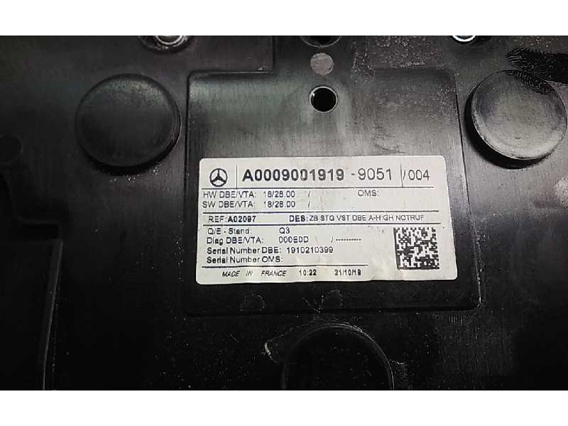 Recambio de luz interior para mercedes clase a berlina (bm 177) a 200 d (117.112) referencia OEM IAM A0009001919  