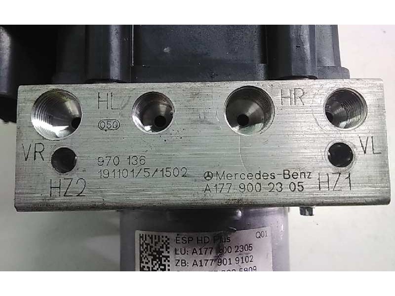 Recambio de centralita abs para mercedes clase a berlina (bm 177) a 200 d (117.112) referencia OEM IAM A1779025809  