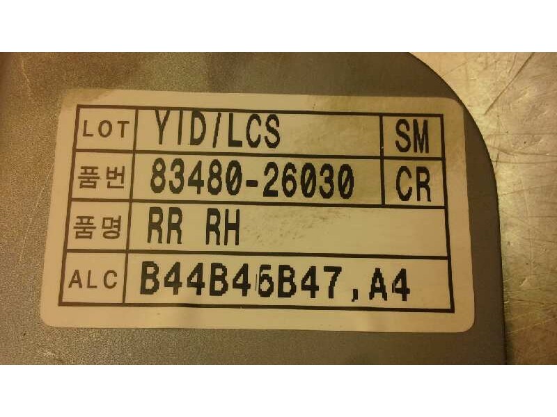 Recambio de elevalunas trasero derecho para hyundai santa fe (sm) 2.0 gls crdi referencia OEM IAM 83480-26030  
