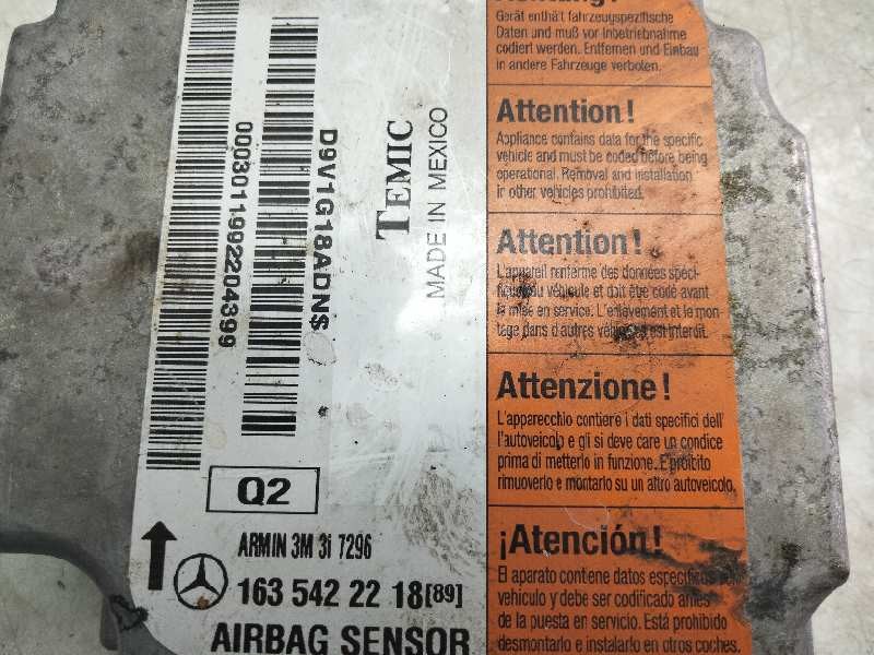 Recambio de centralita airbag para mercedes clase m (w163) 400 cdi (163.128) referencia OEM IAM 1635422218  