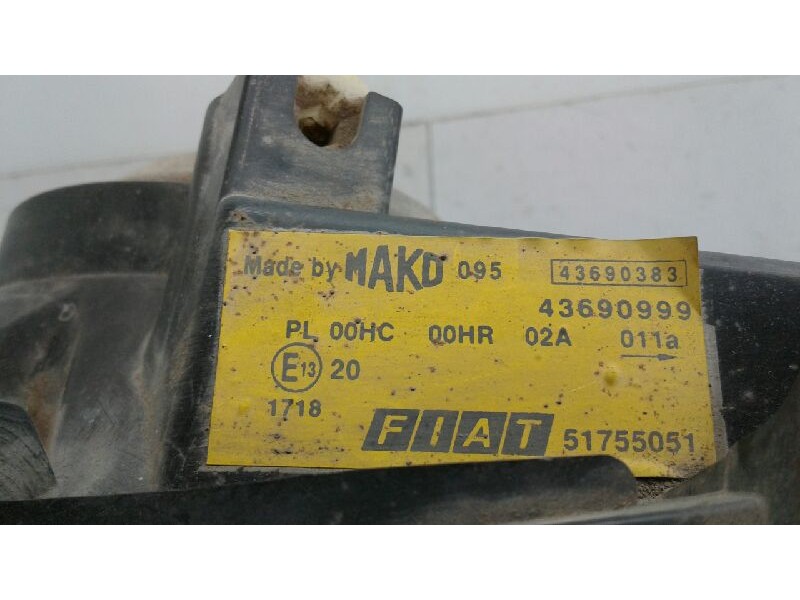 Recambio de faro izquierdo para fiat doblo (119) 1.3 16v multijet active com. (55kw) referencia OEM IAM 51755051  